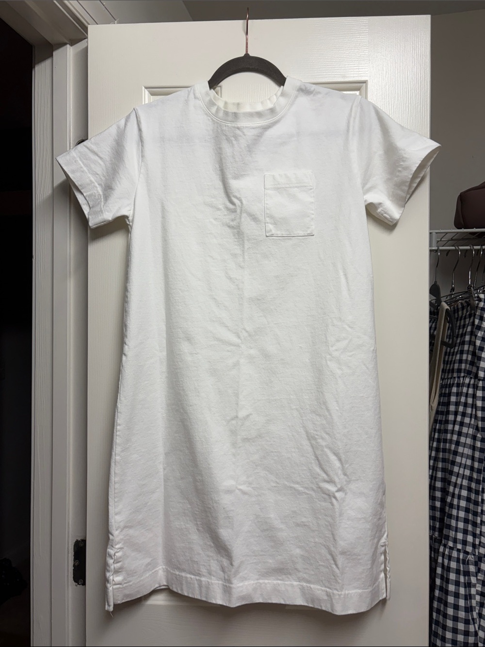 Haven Well Within White Pocket Crew Tee Dress